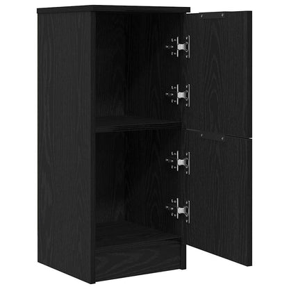 Servírovací Skříň 2 Pcs Černý Dub 30 X 30 X 70 Cm