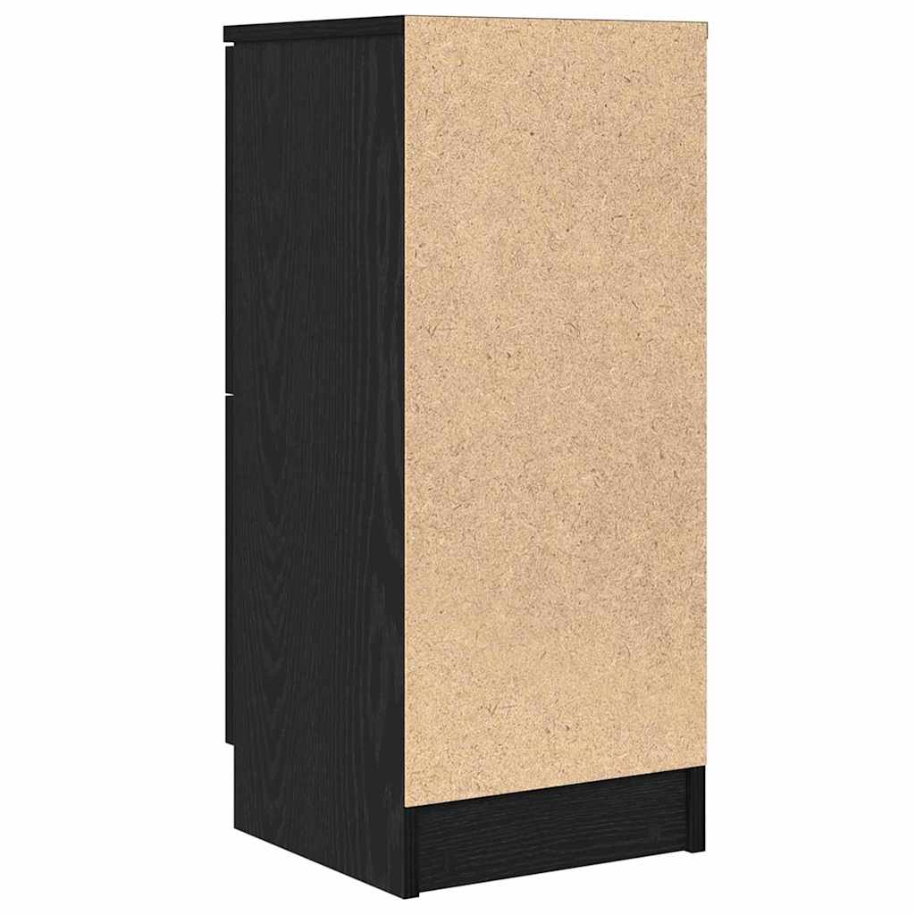 Servírovací Skříň 2 Pcs Černý Dub 30 X 30 X 70 Cm