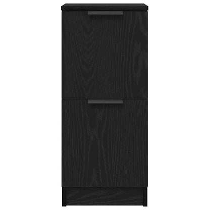 Servírovací Skříň 2 Pcs Černý Dub 30 X 30 X 70 Cm