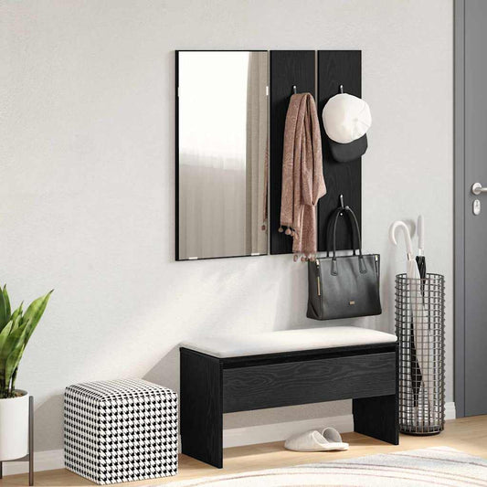 Sestava Nábytku Do Předsíně 4 Pcs Černý Dub 80 X 30,5 X 40 Cm