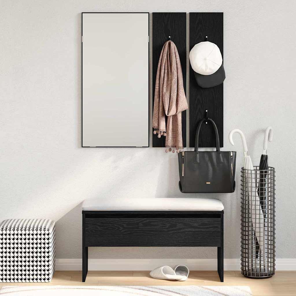 Sestava Nábytku Do Předsíně 4 Pcs Černý Dub 80 X 30,5 X 40 Cm
