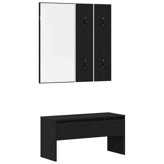Sestava Nábytku Do Předsíně 4 Pcs Černý Dub 80 X 30,5 X 40 Cm