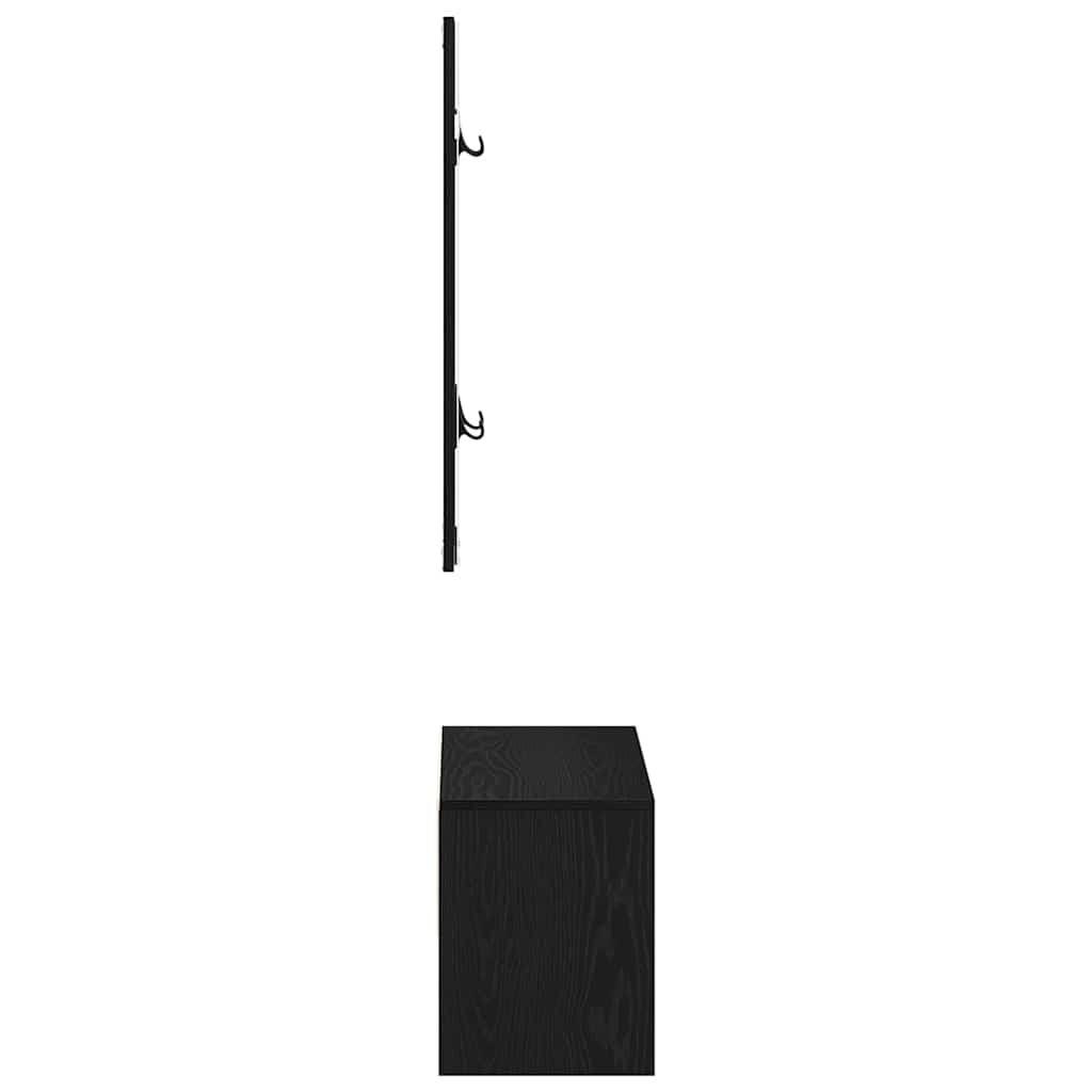 Sestava Nábytku Do Předsíně 4 Pcs Černý Dub 80 X 30,5 X 40 Cm