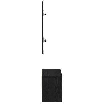 Sestava Nábytku Do Předsíně 4 Pcs Černý Dub 80 X 30,5 X 40 Cm