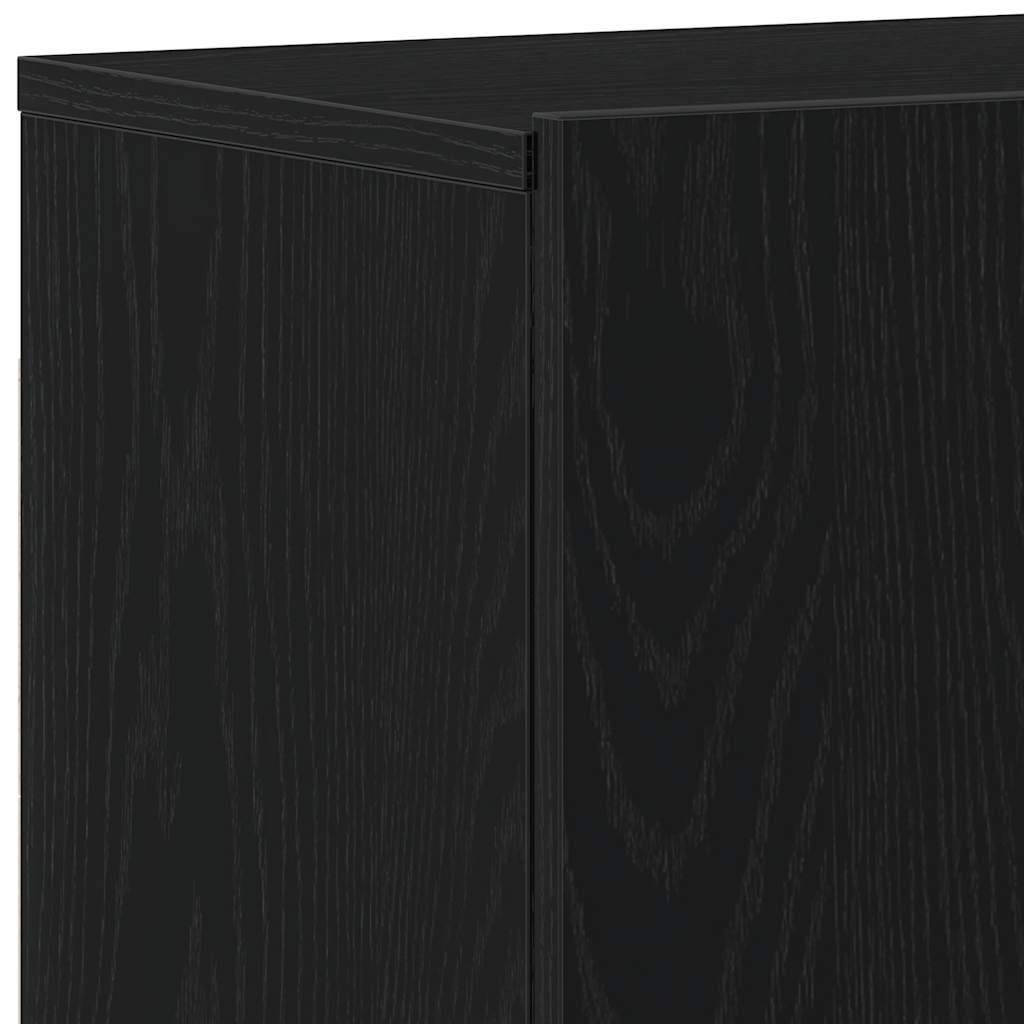 Tv Stolky 2 Ks Černý Dub 160 X 30 X 41 Cm, Z Umělého Dřeva