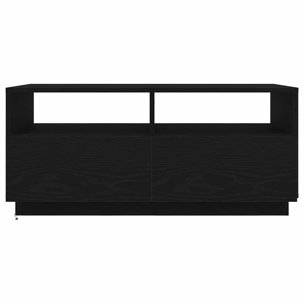 Konferenční Stolek  S Led Světly Dub Černý 90X49X40 Cm