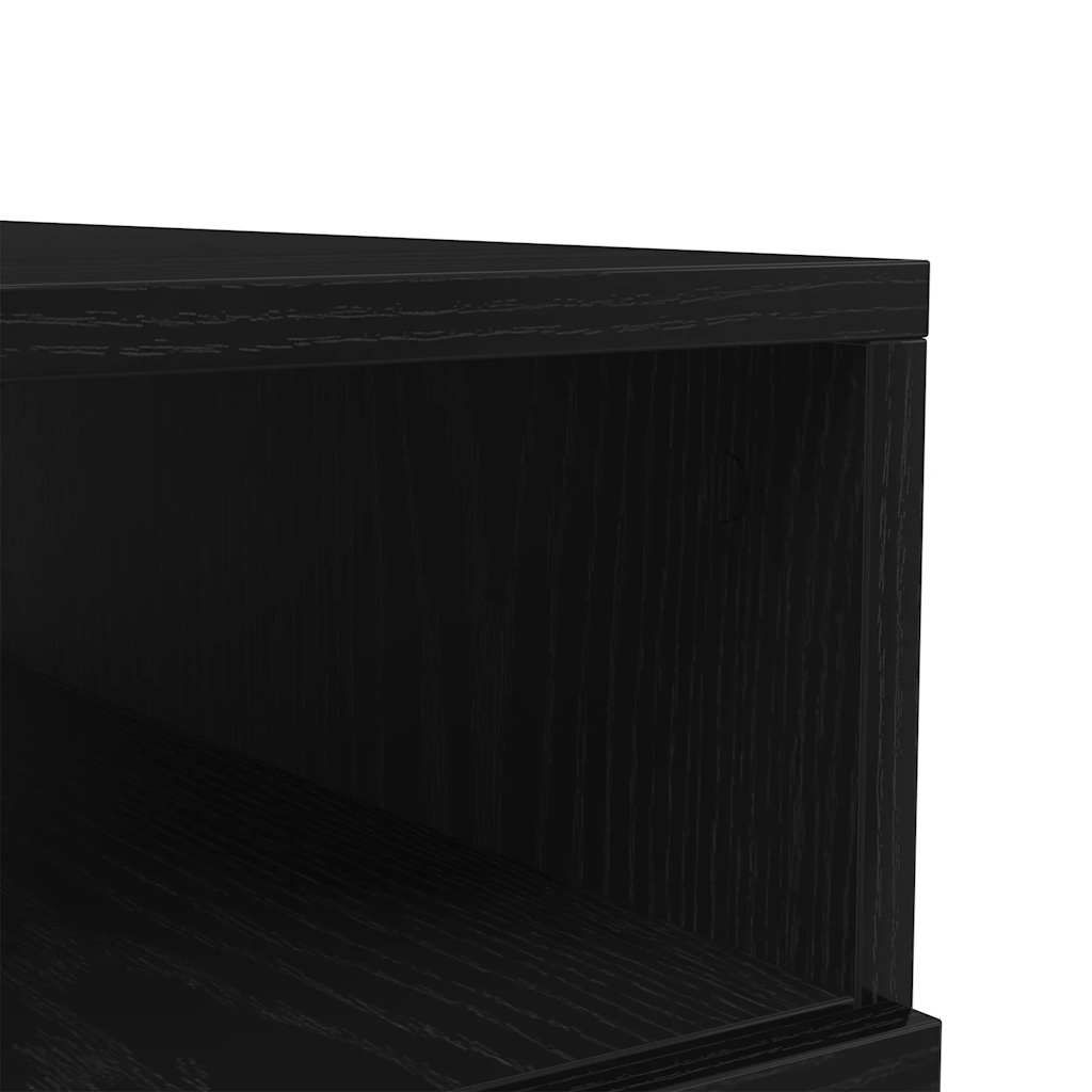 Konferenční Stolek  S Led Světly Dub Černý 90X49X40 Cm