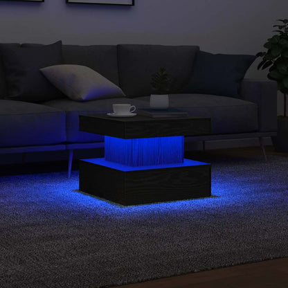 Konferenční Stolek S Led Osvětlením Betonově Šedý 90X50X40 Cm