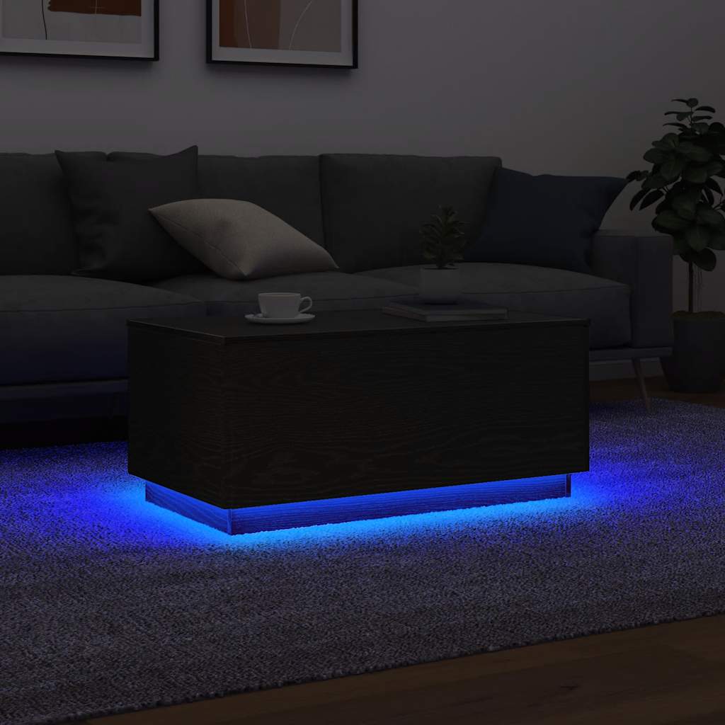Konferenční Stolek S Led Osvětlením 50 X 50 X 40 Cm