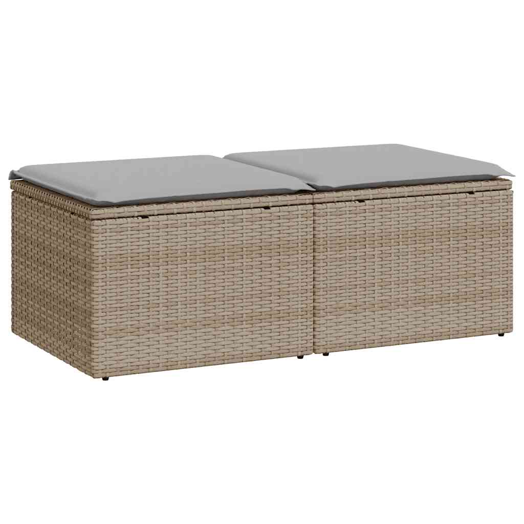 2Dílná Zahradní Sestava S Poduškami Béžová Polyratan Akácie