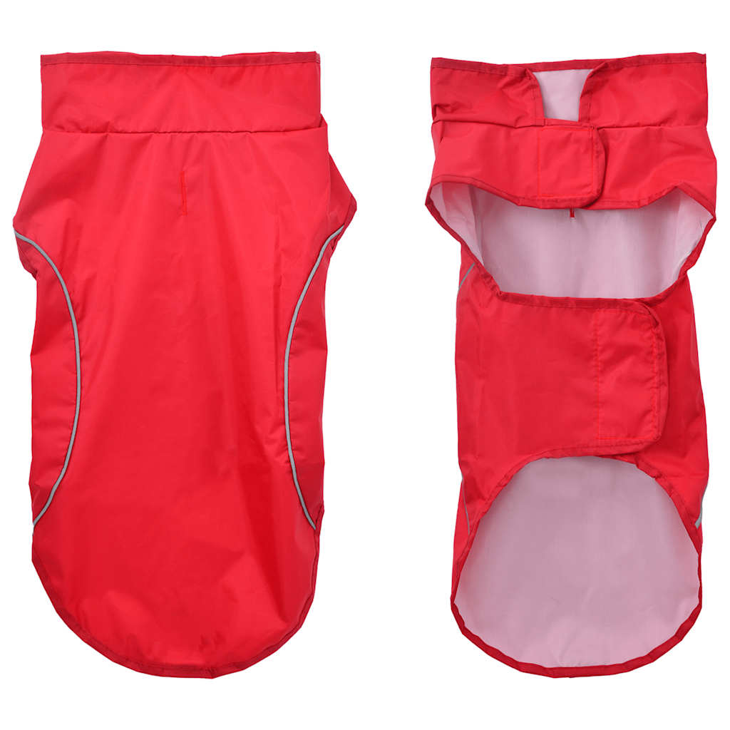 Pláštěnka Pro Psy S Reflexními Proužky Polyester Červená