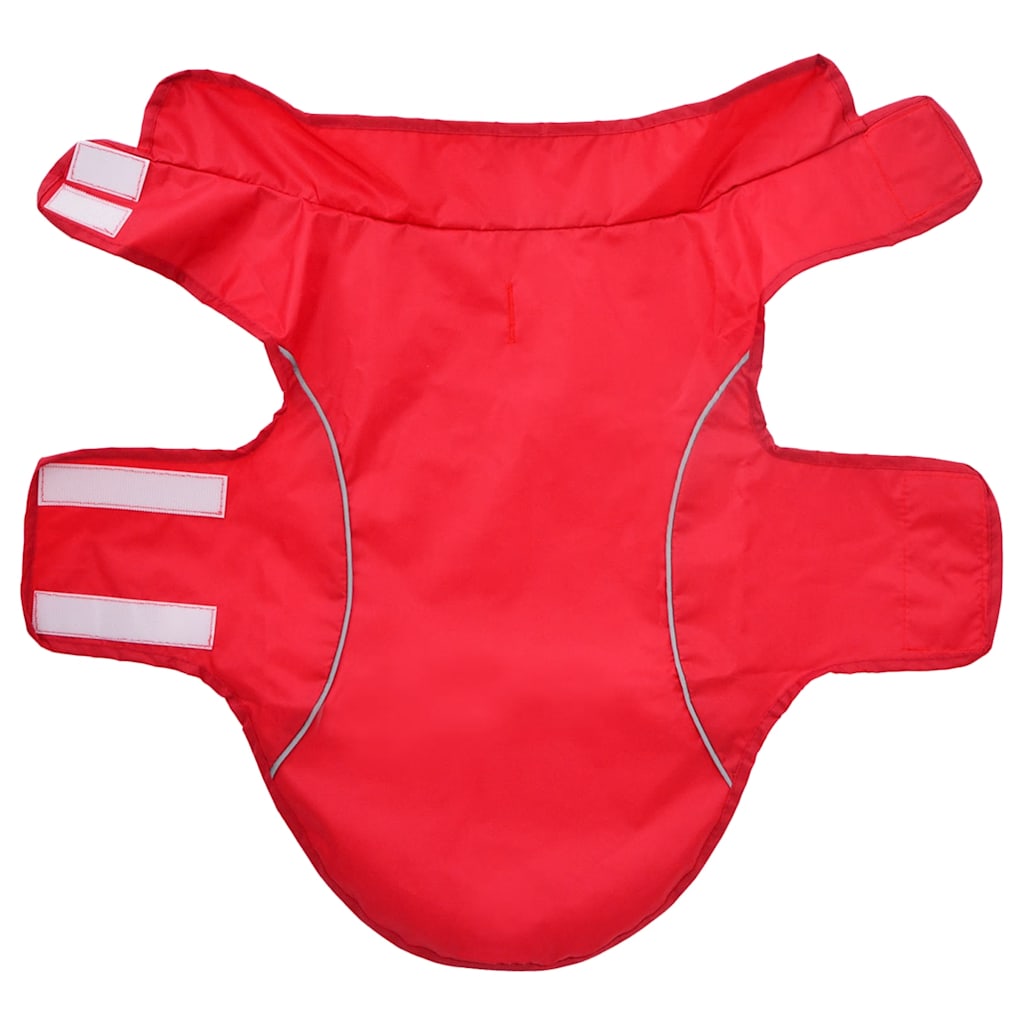 Pláštěnka Pro Psy S Reflexními Proužky Polyester Červená