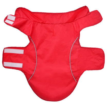 Pláštěnka Pro Psy S Reflexními Proužky Polyester Červená