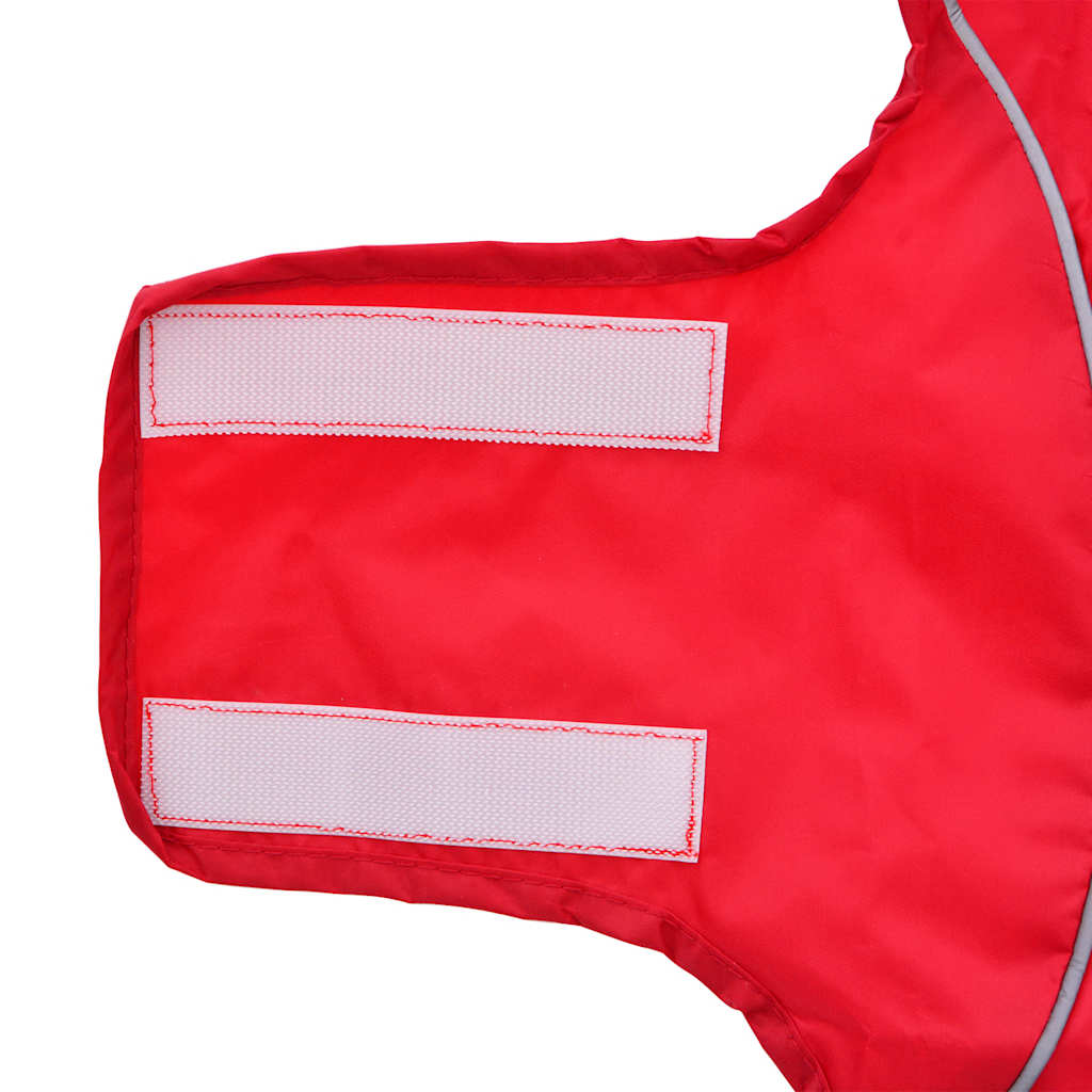 Pláštěnka Pro Psy S Reflexními Proužky Polyester Červená