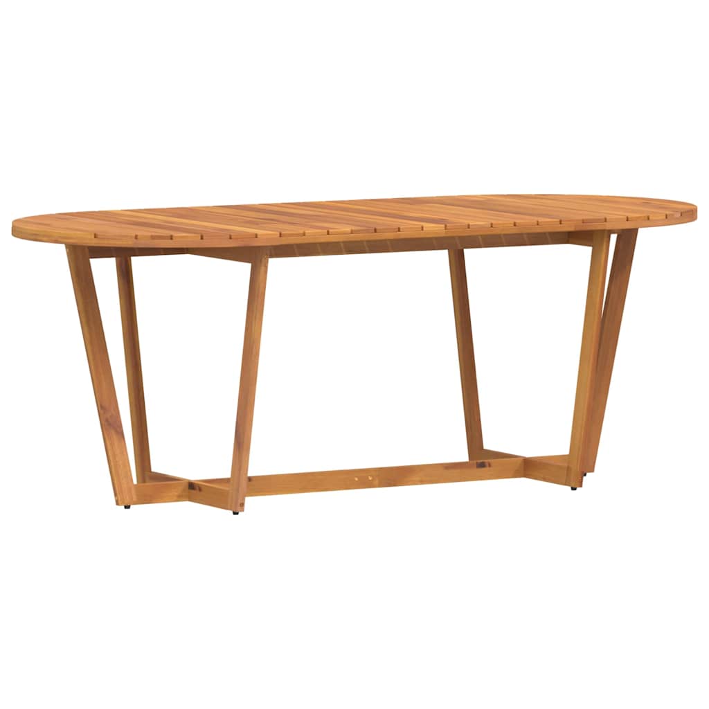 Zahradní Jídelní Stůl Oválný 200 X 90 X 75 Cm Masivní Akácie