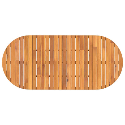 Zahradní Jídelní Stůl Oválný 200 X 90 X 75 Cm Masivní Akácie