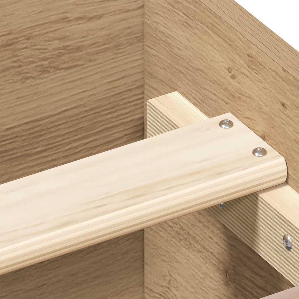 Rám Postele Bez Matrace Řemeslnický Dub Dřevěné Konstrukce Dub Artisan