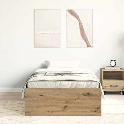 Rám Postele Bez Matrace Řemeslnický Dub Dřevěné Konstrukce Dub Artisan