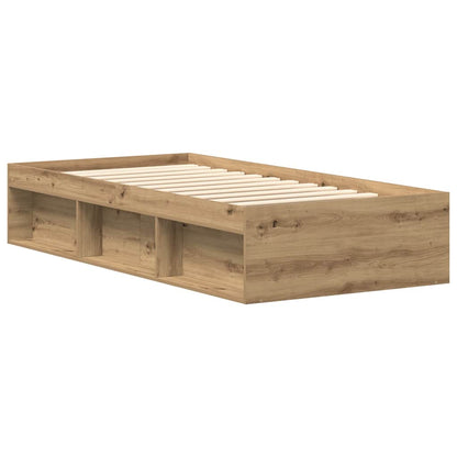 Rám Postele Bez Matrace Řemeslnický Dub Dřevěné Konstrukce Dub Artisan
