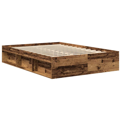 Rám Postele Bez Matrace Staré Dřevo 140X200Cm Technické Dřevo