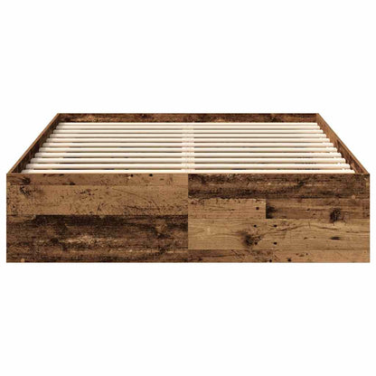 Rám Postele Bez Matrace Staré Dřevo 140X200Cm Technické Dřevo