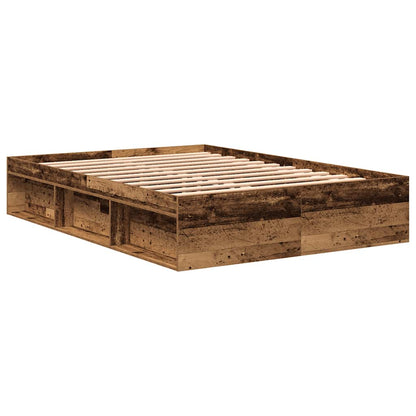 Rám Postele Bez Matrace Staré Dřevo 140X200Cm Technické Dřevo