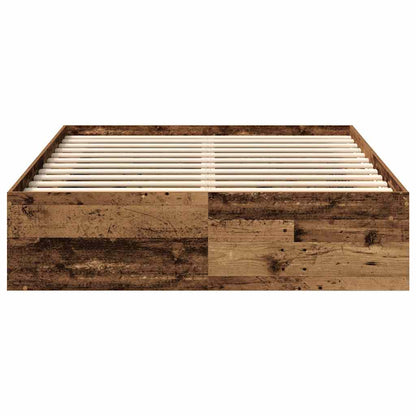 Rám Postele Bez Matrace Staré Dřevo 160X200Cm Technické Dřevo
