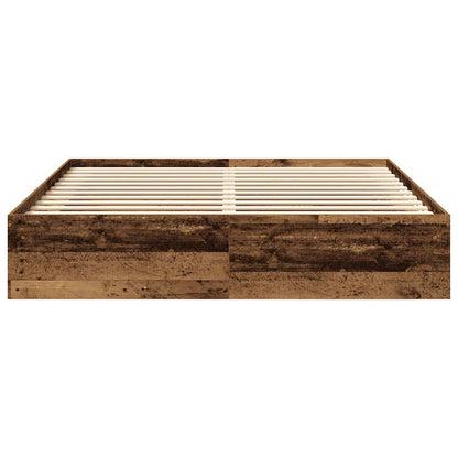 Rám Postele Bez Matrace Staré Dřevo 180X200Cm Technické Dřevo