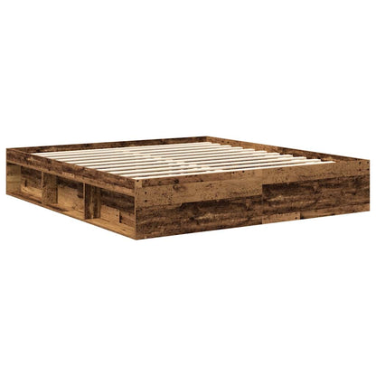 Rám Postele Bez Matrace Staré Dřevo 180X200Cm Technické Dřevo