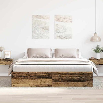 Rám Postele Bez Matrace Staré Dřevo 180X200Cm Technické Dřevo