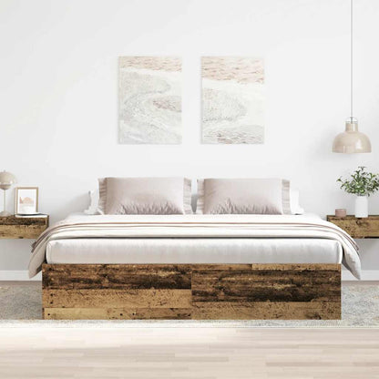 Rám Postele Bez Matrace Staré Dřevo 200X200Cm Technické Dřevo