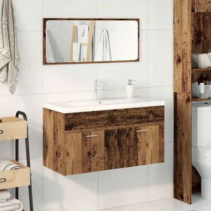 3Dílná Koupelnová Sestava Old Wood Kompozitní Dřevo