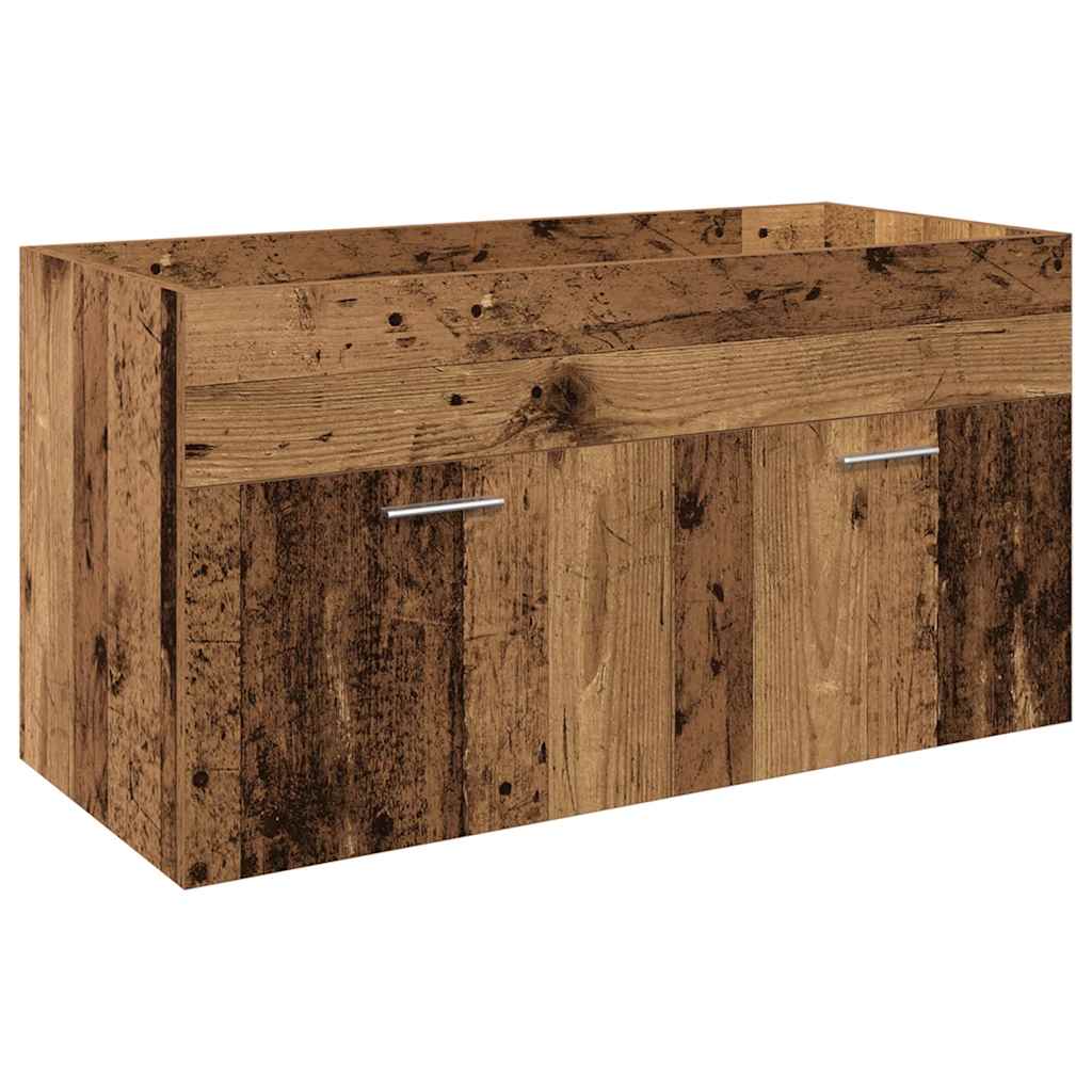 3Dílná Koupelnová Sestava Old Wood Kompozitní Dřevo