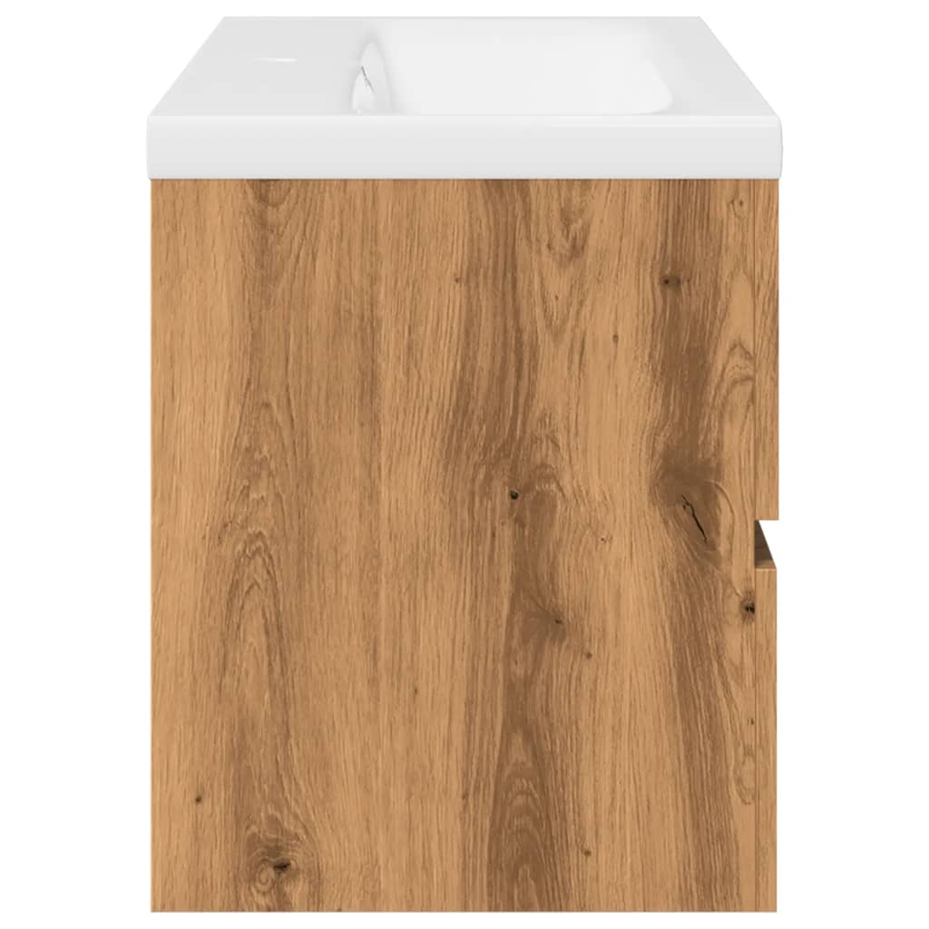 Skříňka Se Zápustným Umyvadlem 91 X 39,5 X 49 Cm Dub Artisan