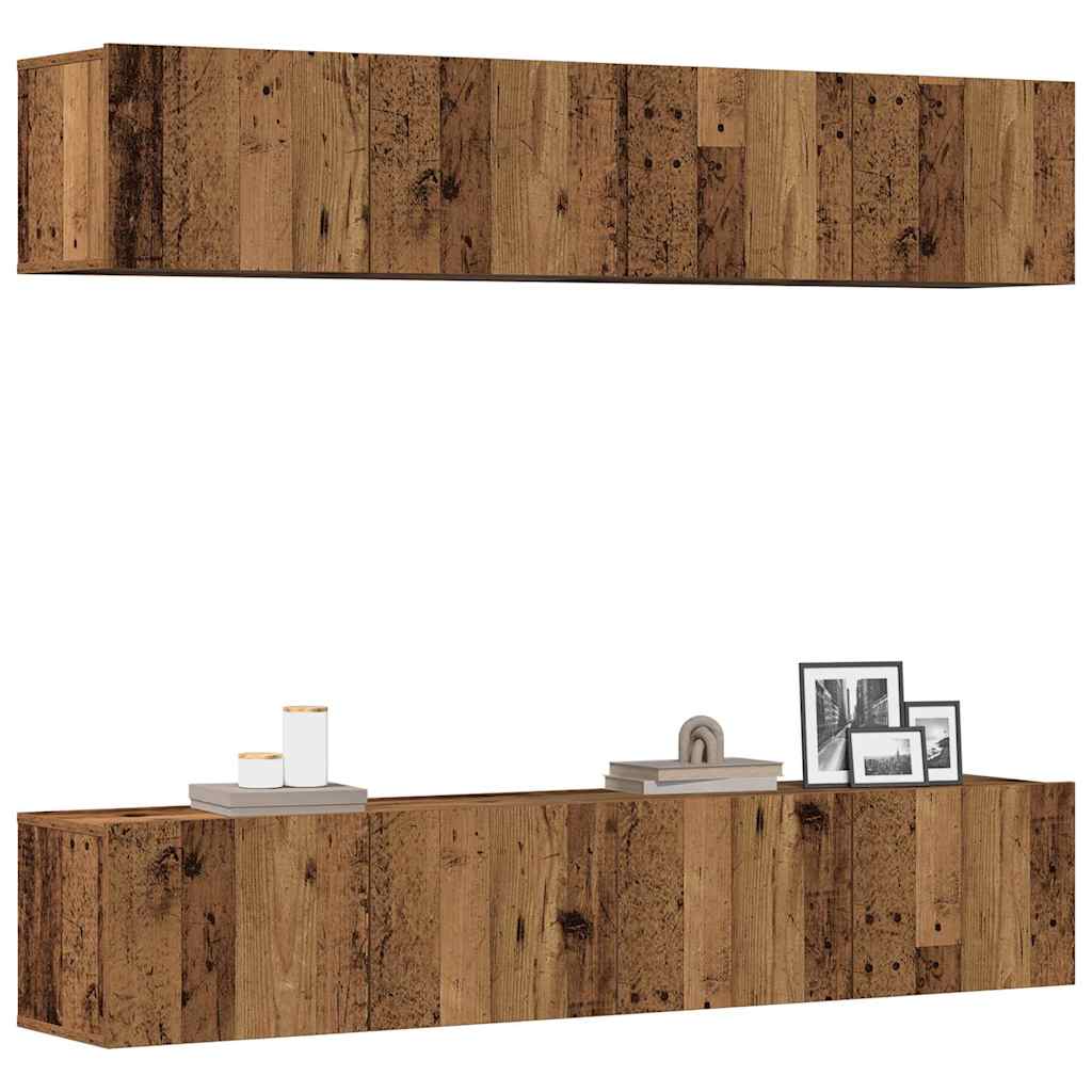 Tv Skříňky 4 Ks Betonově Šedé 60 X 30 X 30 Cm Kompozitní Dřevo