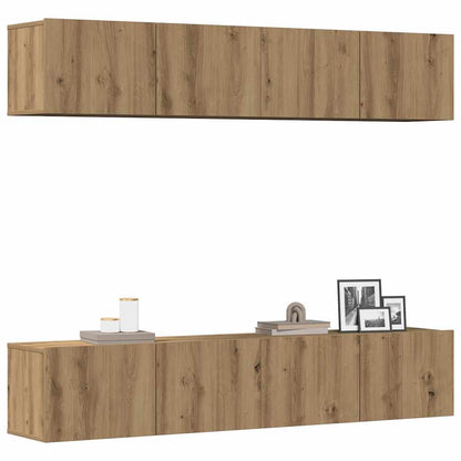Tv Skříňky 4 Ks Betonově Šedé 60 X 30 X 30 Cm Kompozitní Dřevo