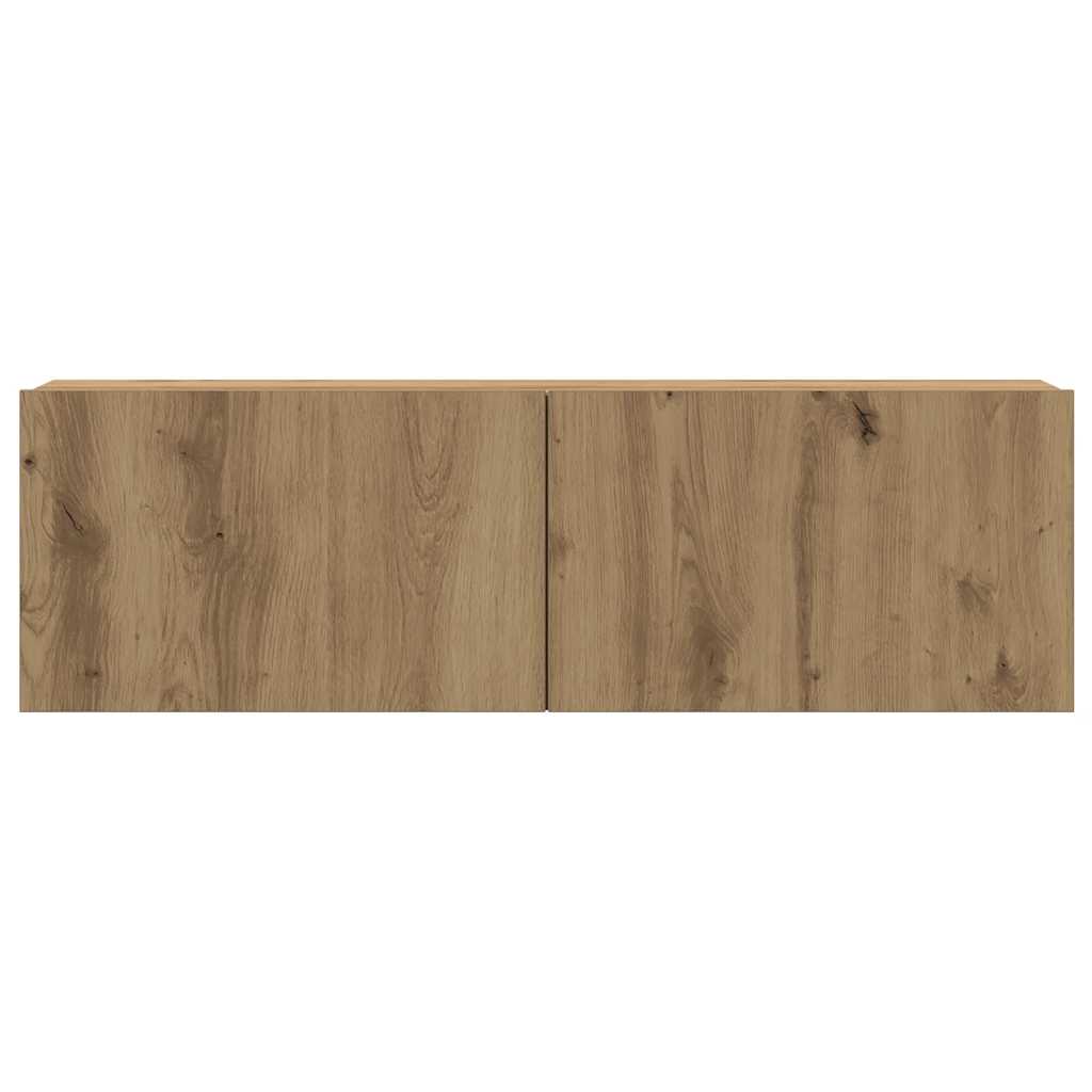 4Dílná Nástěnná Tv Skříňka Artisan Dub 100 X 30 X 30 Cm