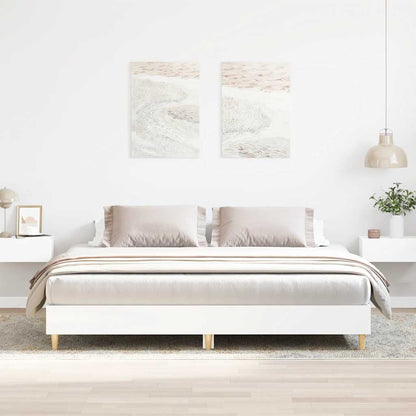 Rám Postele Bez Matrace Bílý 180X200Cm Dřevěné Konstrukce