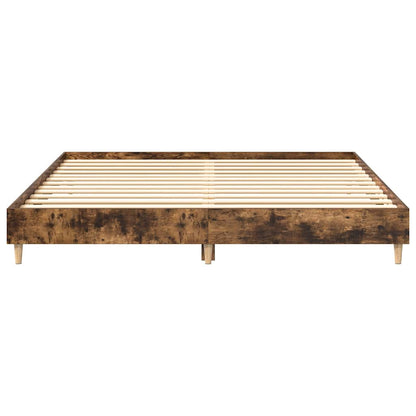 Rám Postele Bez Matrace Kouřový Dub 180X200Cm Kompozitní Dřevo