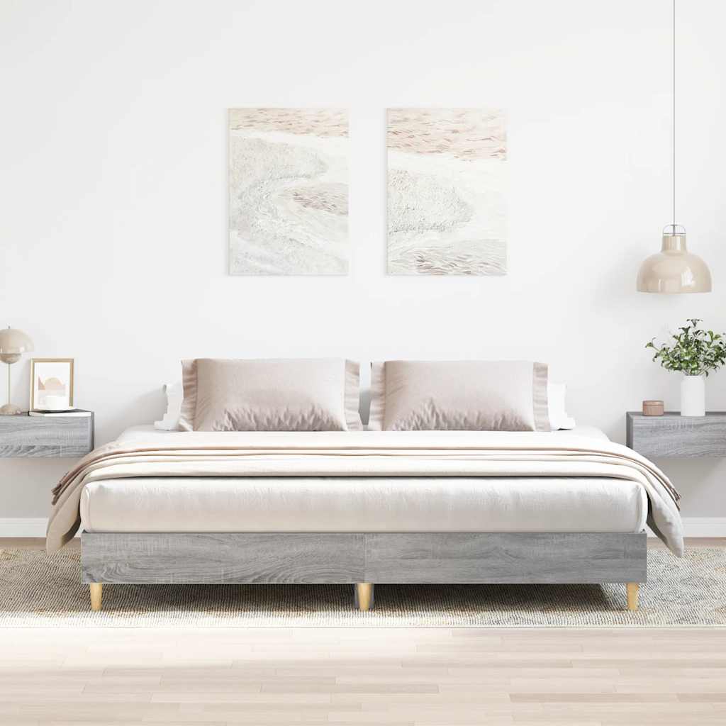 Rám Postele Bez Matrace Grey Sonoma 180X200Cm Kompozitní Dřevo