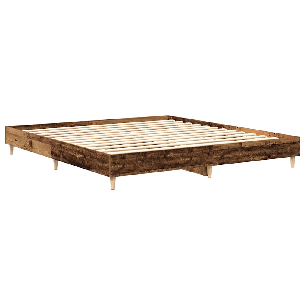 Rám Postele Bez Matrace Staré Dřevo 180X200Cm Technické Dřevo