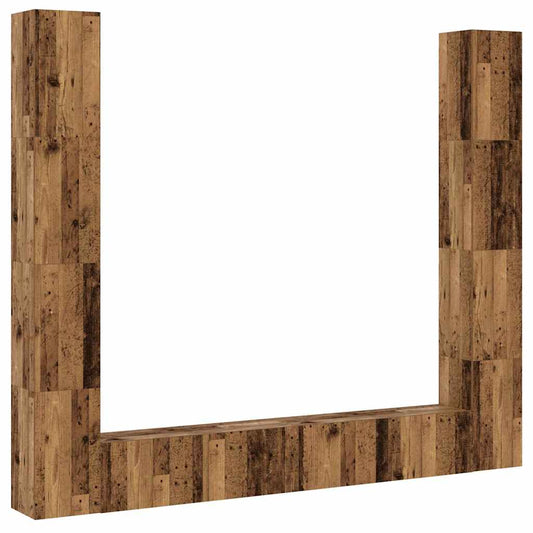 Nástěnné Tv Skříňky 6 Ks Old Wood Kompozitní