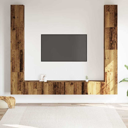 Nástěnné Tv Skříňky 6 Ks Old Wood Kompozitní