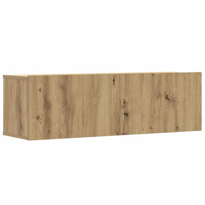 Nástěnné Tv Skříňky 4 Ks Dub Artisan 100X30X30 Cm Kompozit