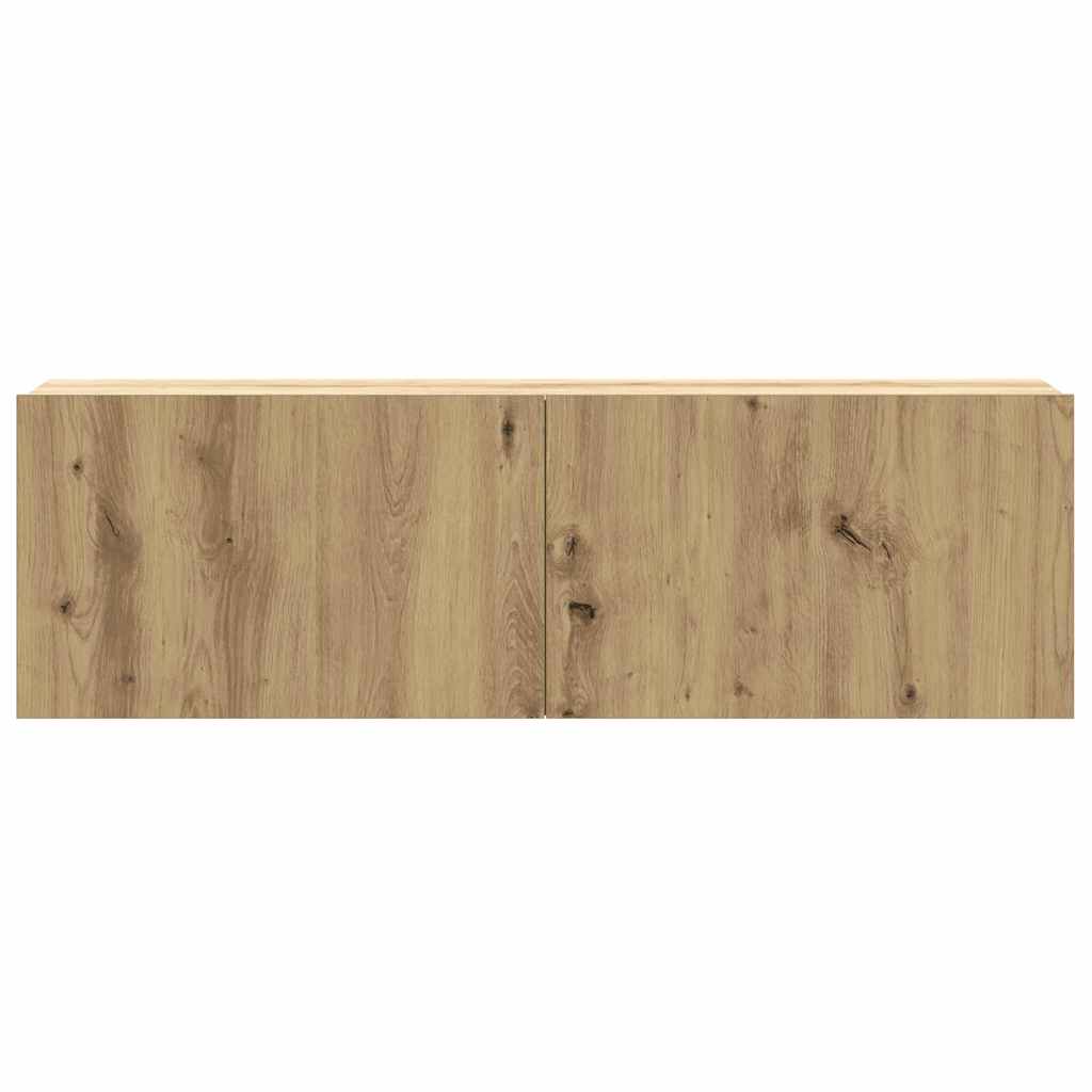 Nástěnné Tv Skříňky 4 Ks Dub Artisan 100X30X30 Cm Kompozit