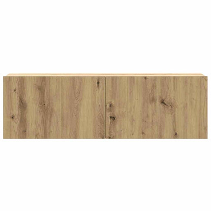 Nástěnné Tv Skříňky 4 Ks Dub Artisan 100X30X30 Cm Kompozit
