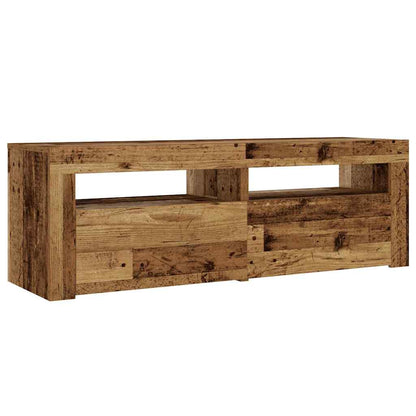 Noční Stolky 2 Ks S Led Osvětlením Starého Dřeva 60 X 35 X 40Cm
