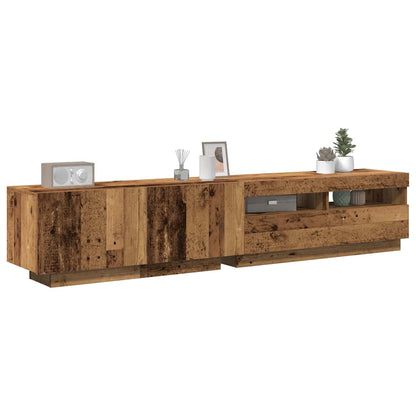 2Dílný Set Tv Skříněk S Led Světly Kompozitní Dřevo