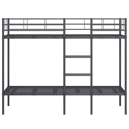 Patrová Postel Bez Matrace Černá 75X190 Cm Ocel