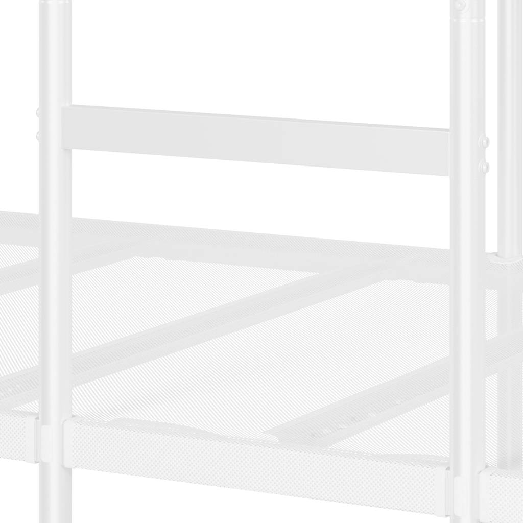 Patrová Postel Bez Matrace Bílá 80X200 Cm Ocel